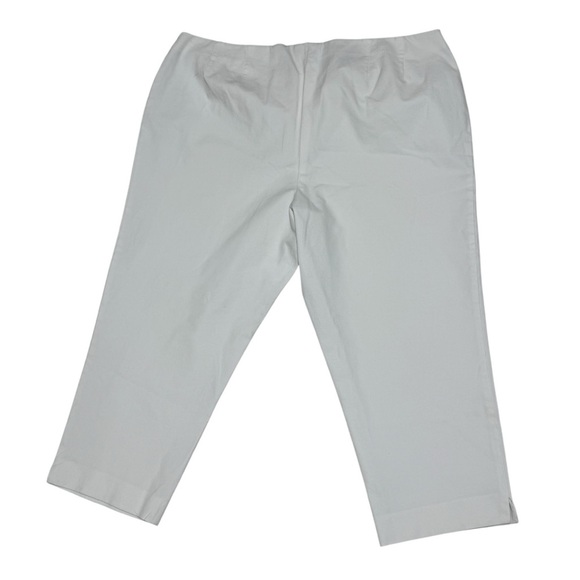 Lafayette 148 New York White Cropped Pants Plus Size 20W Stretch Trousers - Picture 9 of 11